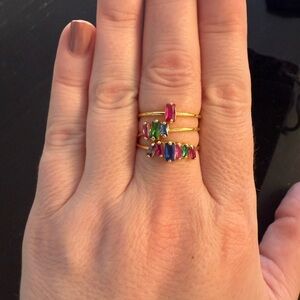 Gorjana Amara Ring Set Sz 7